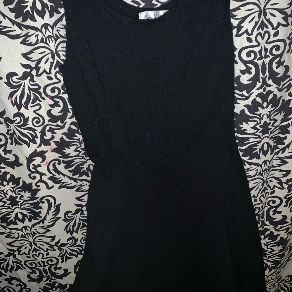 Black dress with vest flannel